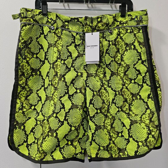 Teddy Vonranson Snakeskin Swim Shorts Trunks Green Men's Size 34 Msrp $345 - Picture 1 of 12